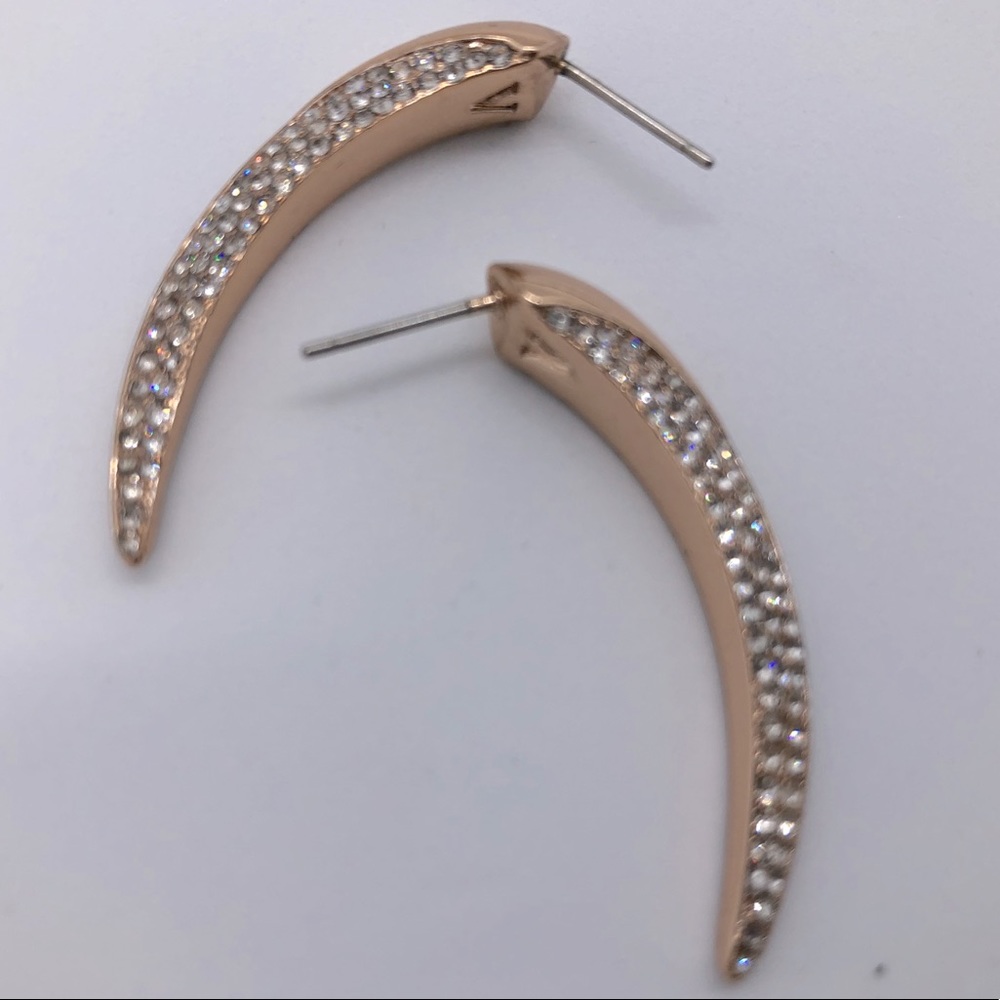 Flights of Fantasy' Pavé Talon Earrings (Rosegold)